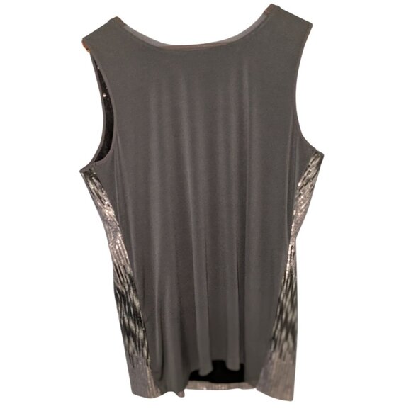 Calvin Klein women's XL Gray sequenced sleeveless tank top Lagenlook - Picture 7 of 10